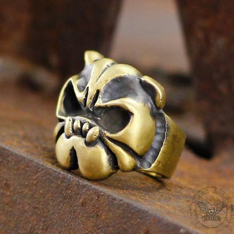 French Bulldog Brass Animal Ring