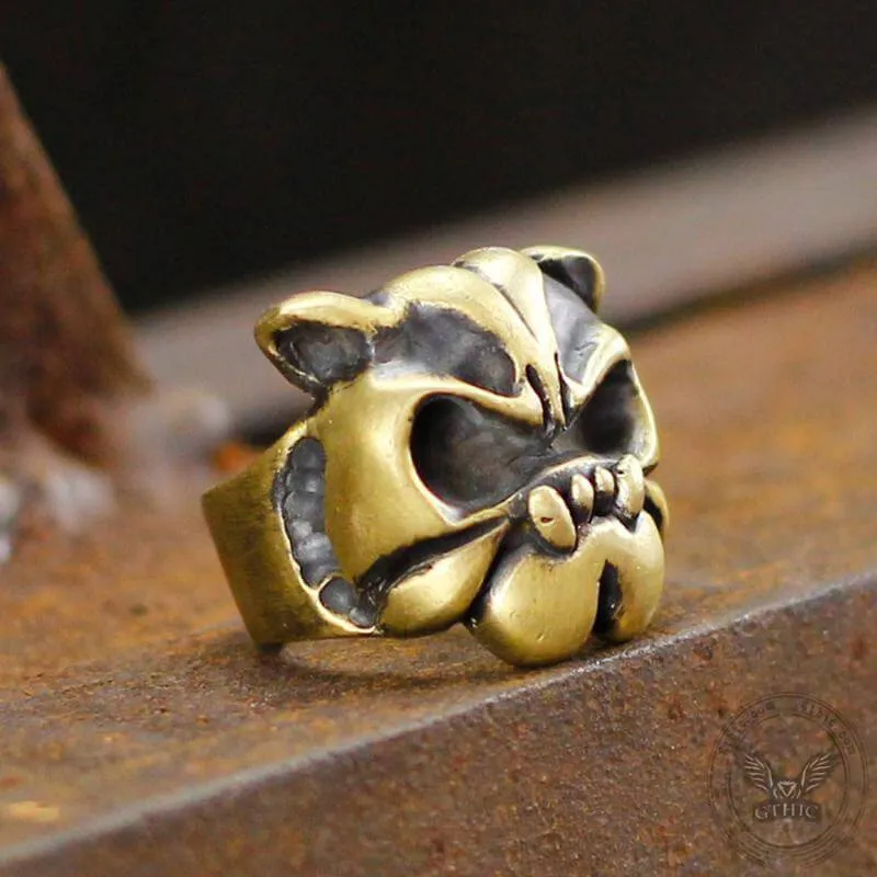 French Bulldog Brass Animal Ring