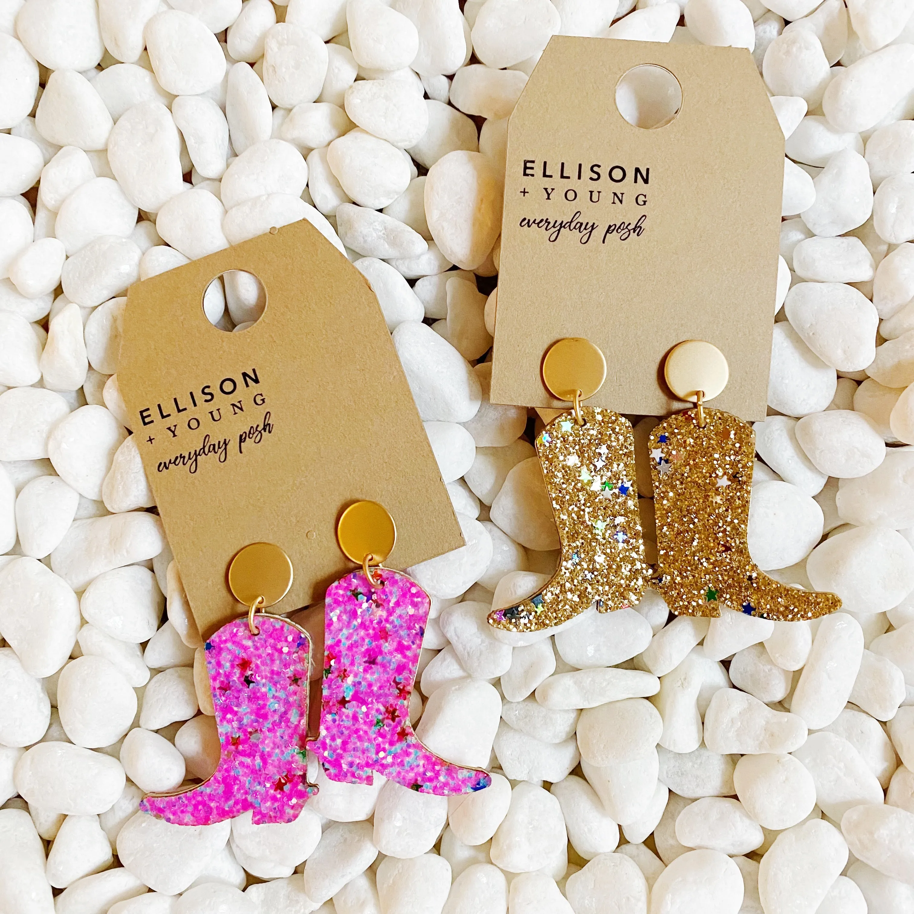 Glittered Up Cowgirl Earrings