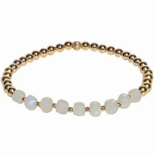 Gold Beaded Bracelet | Moonstone