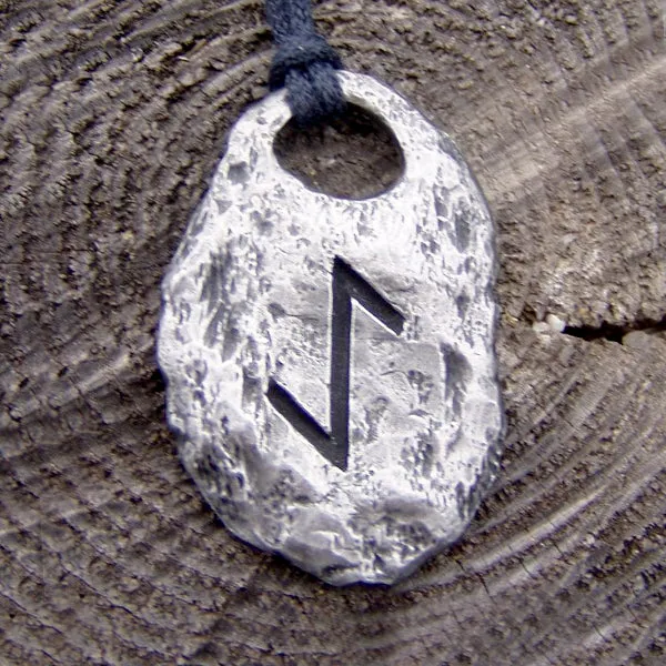 Hand Forged Pewter Rune Pendants