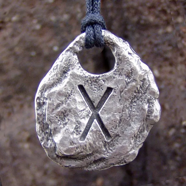 Hand Forged Pewter Rune Pendants