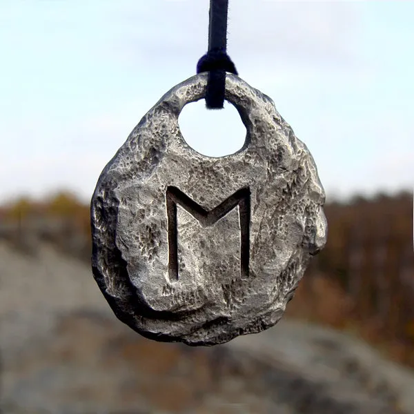 Hand Forged Pewter Rune Pendants