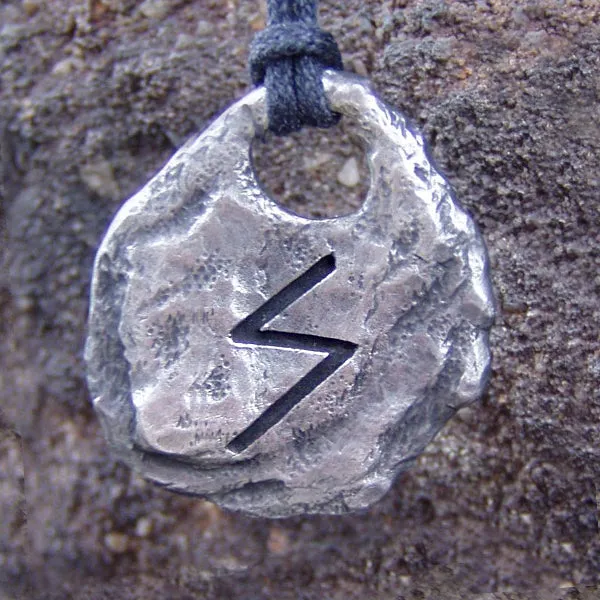 Hand Forged Pewter Rune Pendants