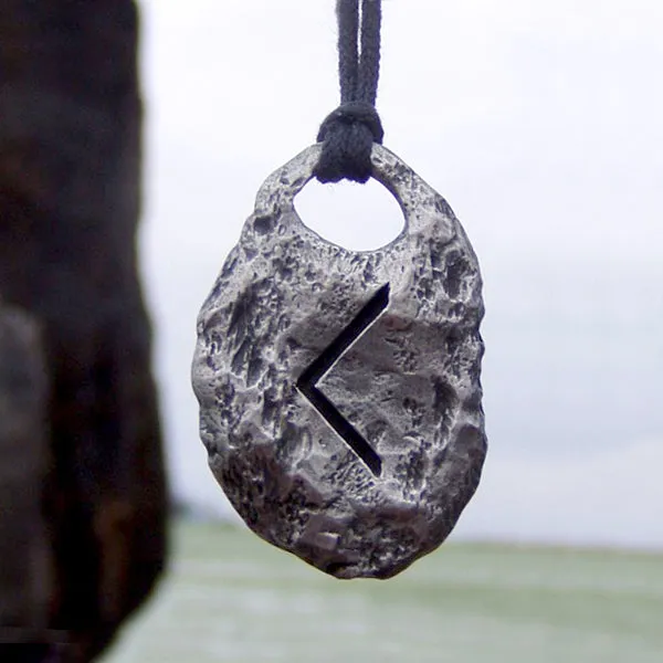 Hand Forged Pewter Rune Pendants