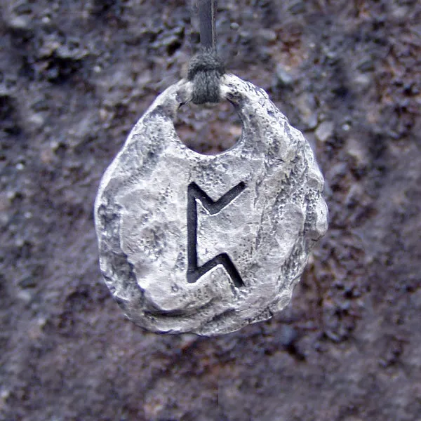 Hand Forged Pewter Rune Pendants