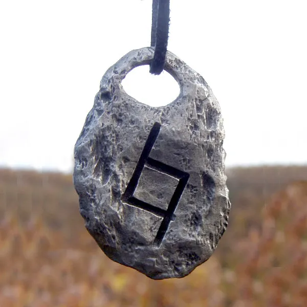 Hand Forged Pewter Rune Pendants