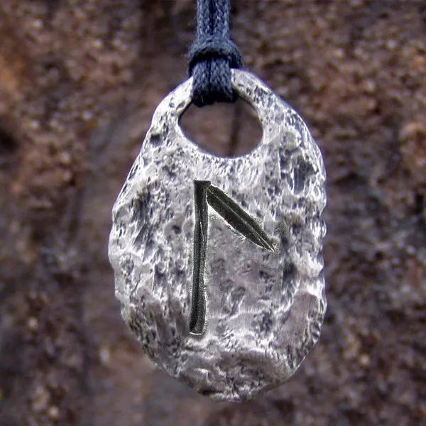 Hand Forged Pewter Rune Pendants