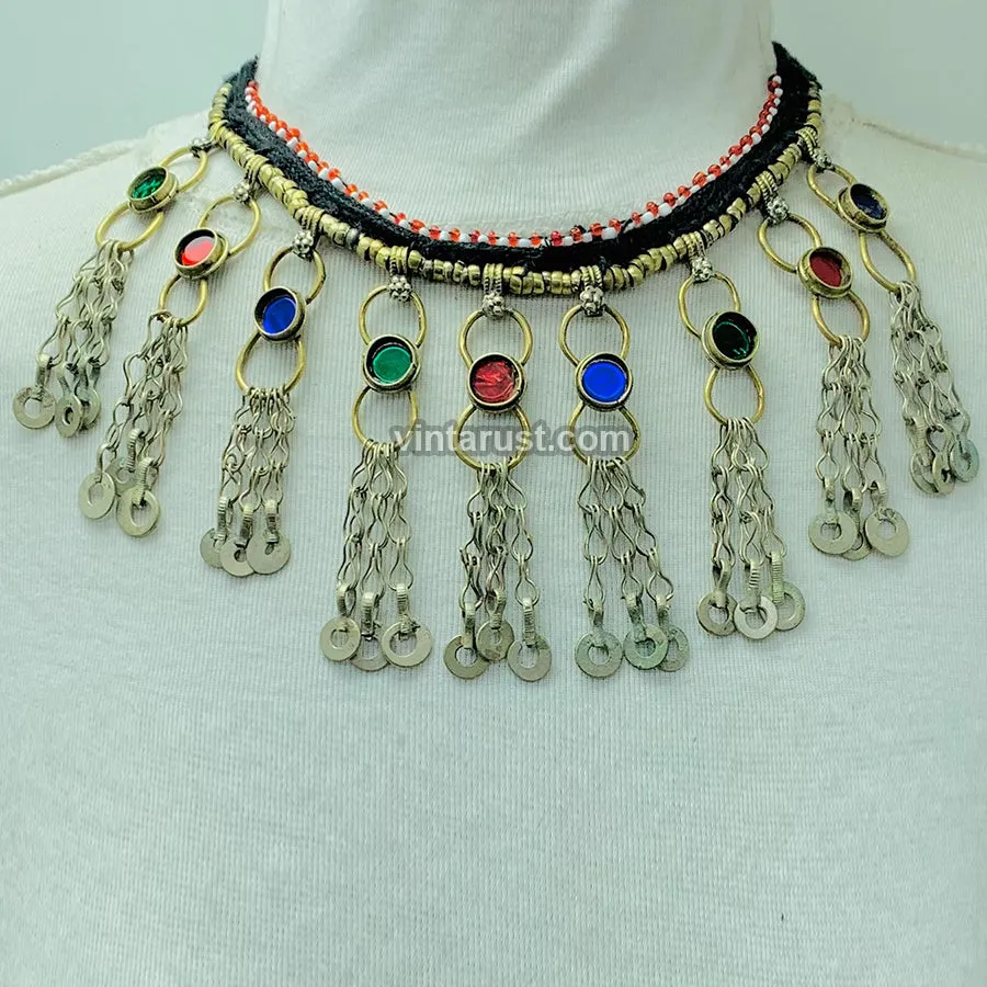 Handmade Long Dangling Choker Necklace