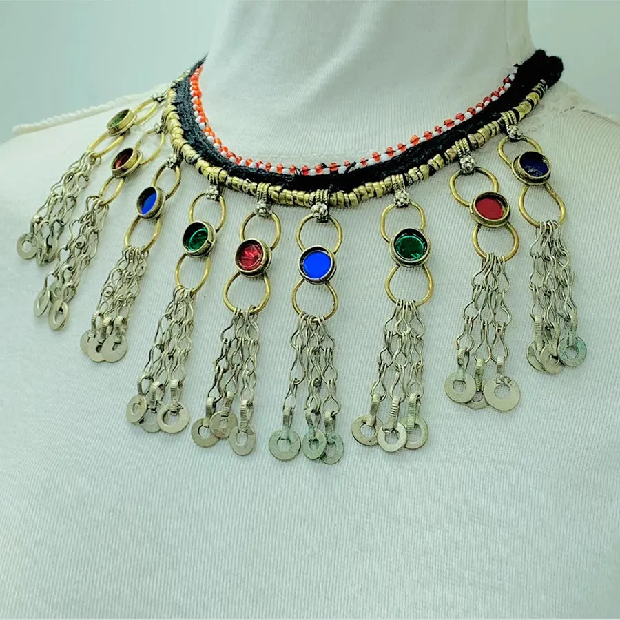 Handmade Long Dangling Choker Necklace