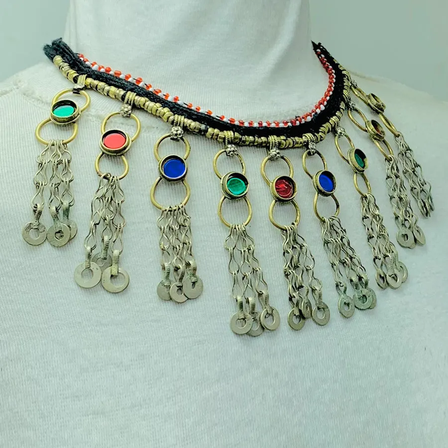 Handmade Long Dangling Choker Necklace