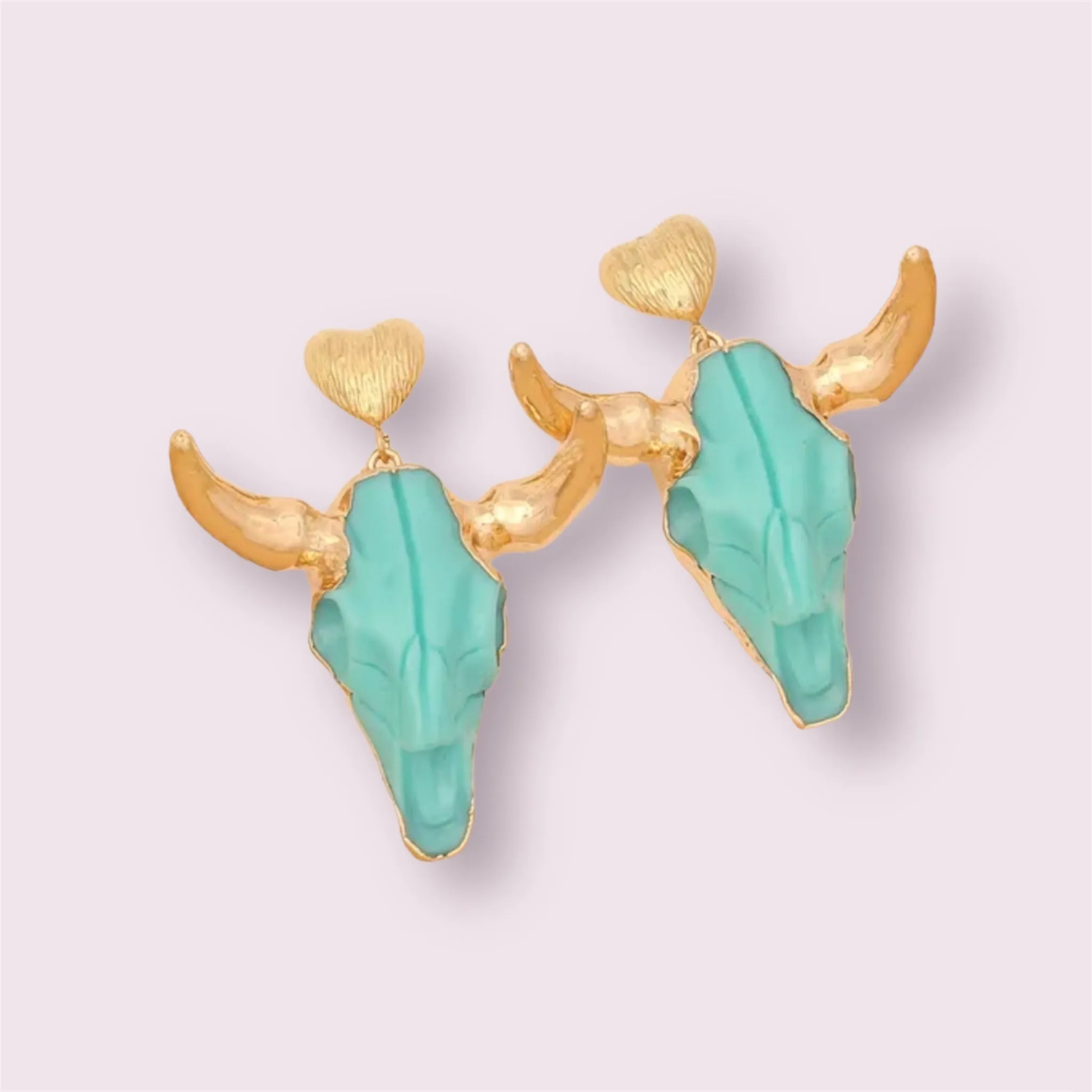 Heart Shape Cattle Earrings