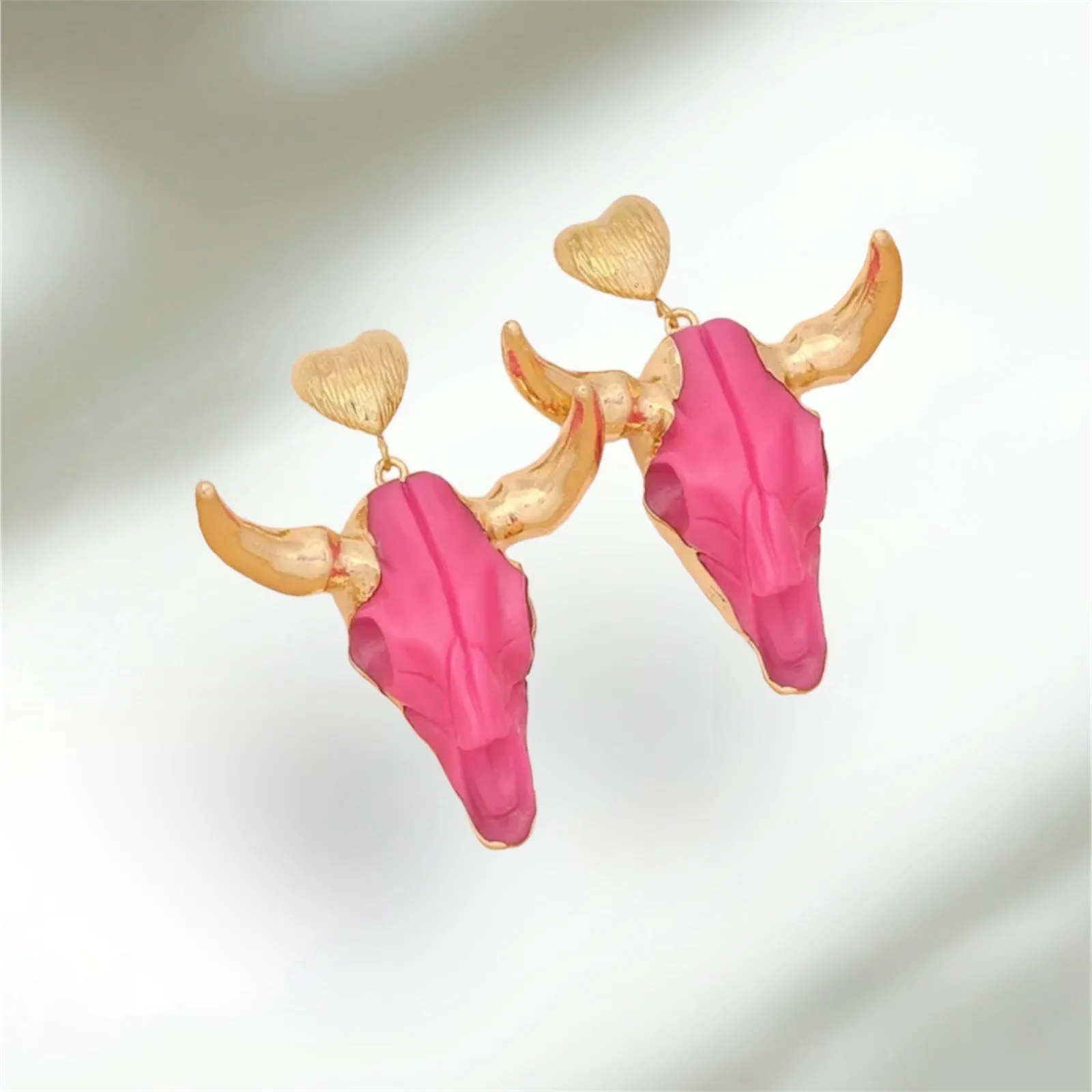 Heart Shape Cattle Earrings