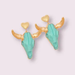 Heart Shape Cattle Earrings