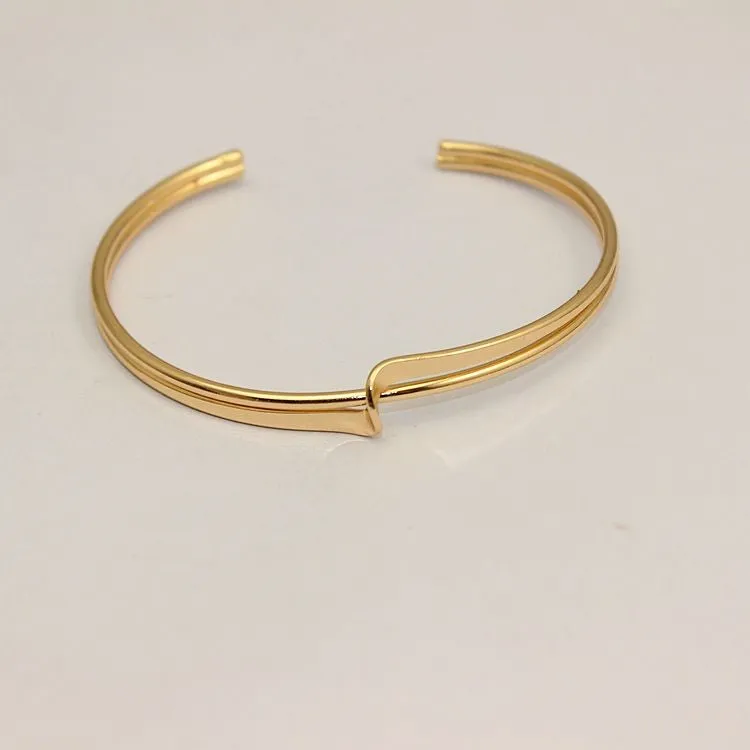 High-end minimalist copper bracelet opening adjustable