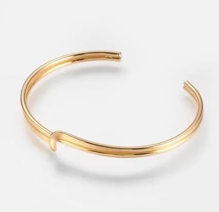 High-end minimalist copper bracelet opening adjustable