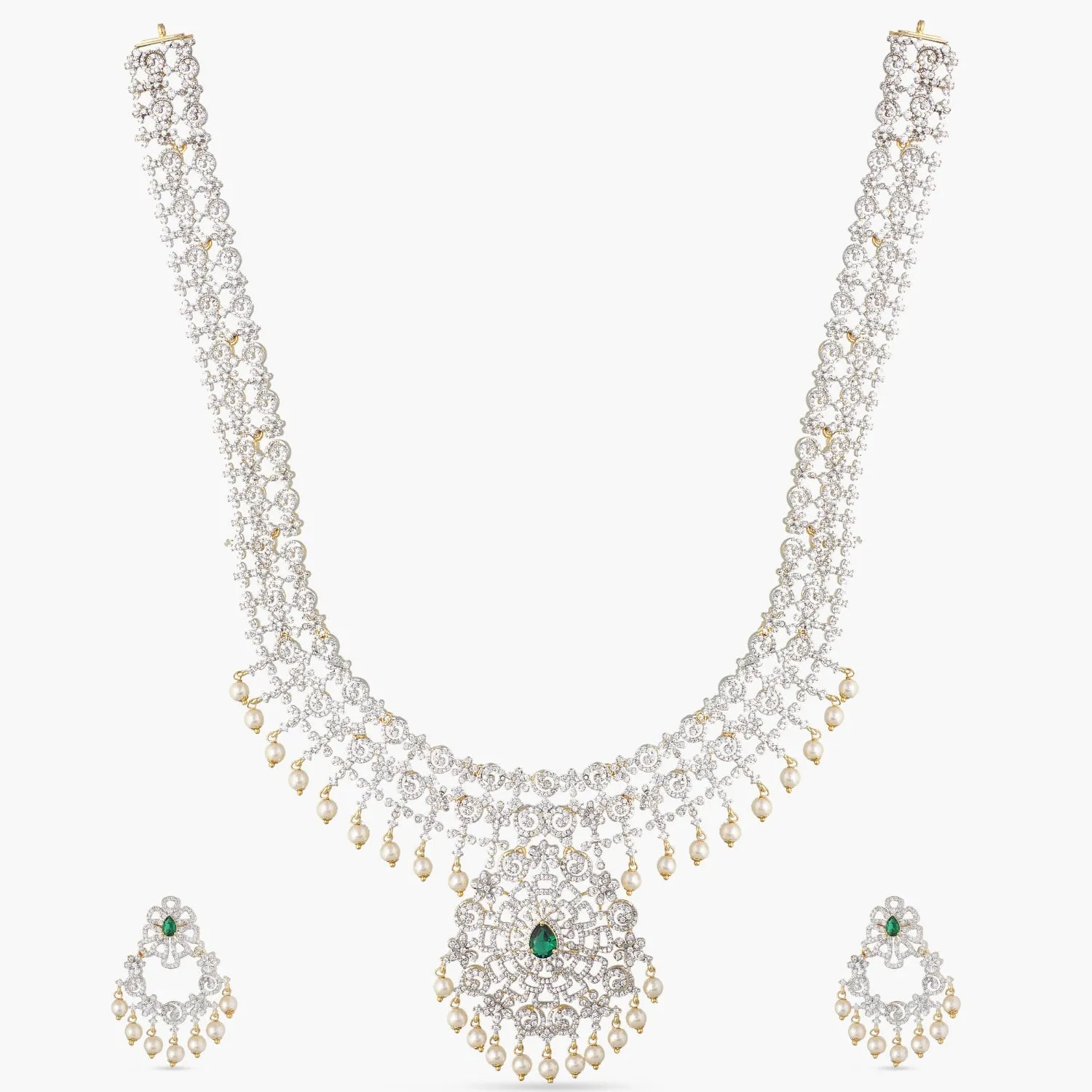 Idika Nakshatra CZ Bridal Long Necklace Set