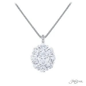 JB Star Oval Diamond Pendant