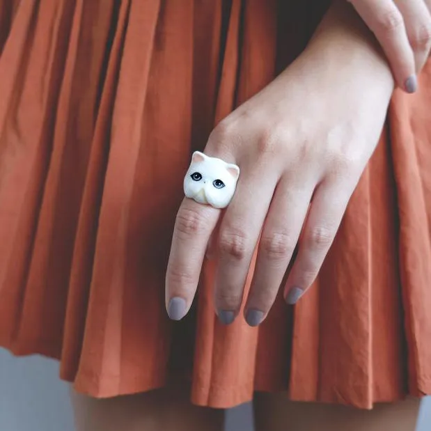 JUMPEE White Cat Ring