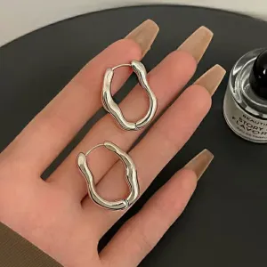 Just Lil Things Silver  Hoop Earrings jlt11976