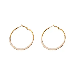 Just Lil Things White  Hoop Earrings jlt11994