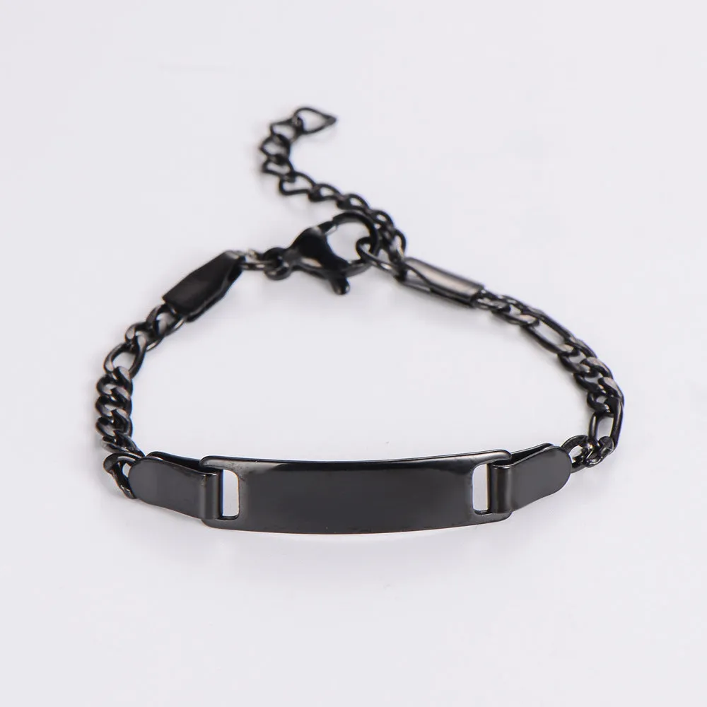 Kids Minimalist Stripe Cartoon Rhombus Stainless Steel Electroplating Bracelets