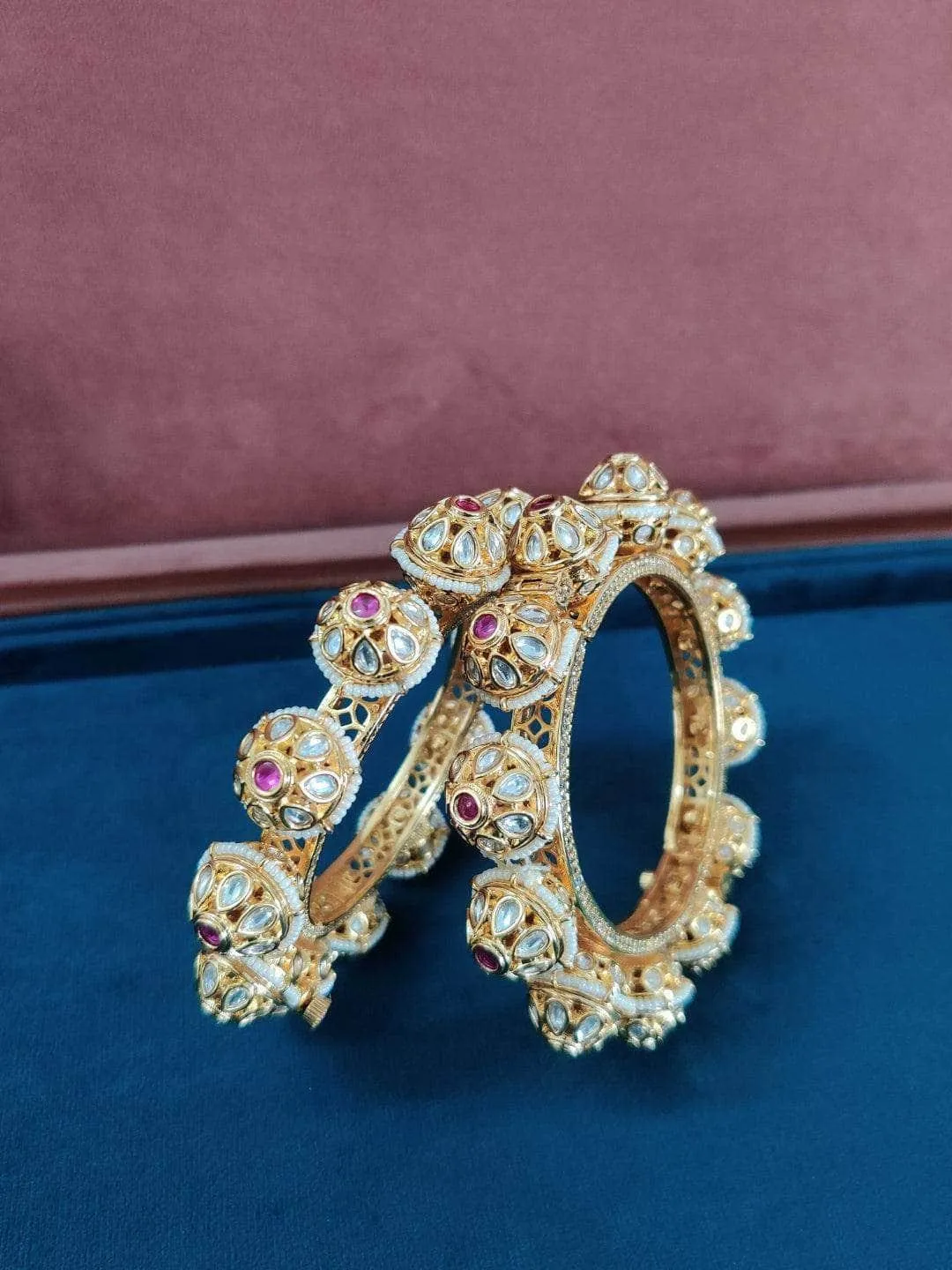 Kundan Polki Meenakari Bangle