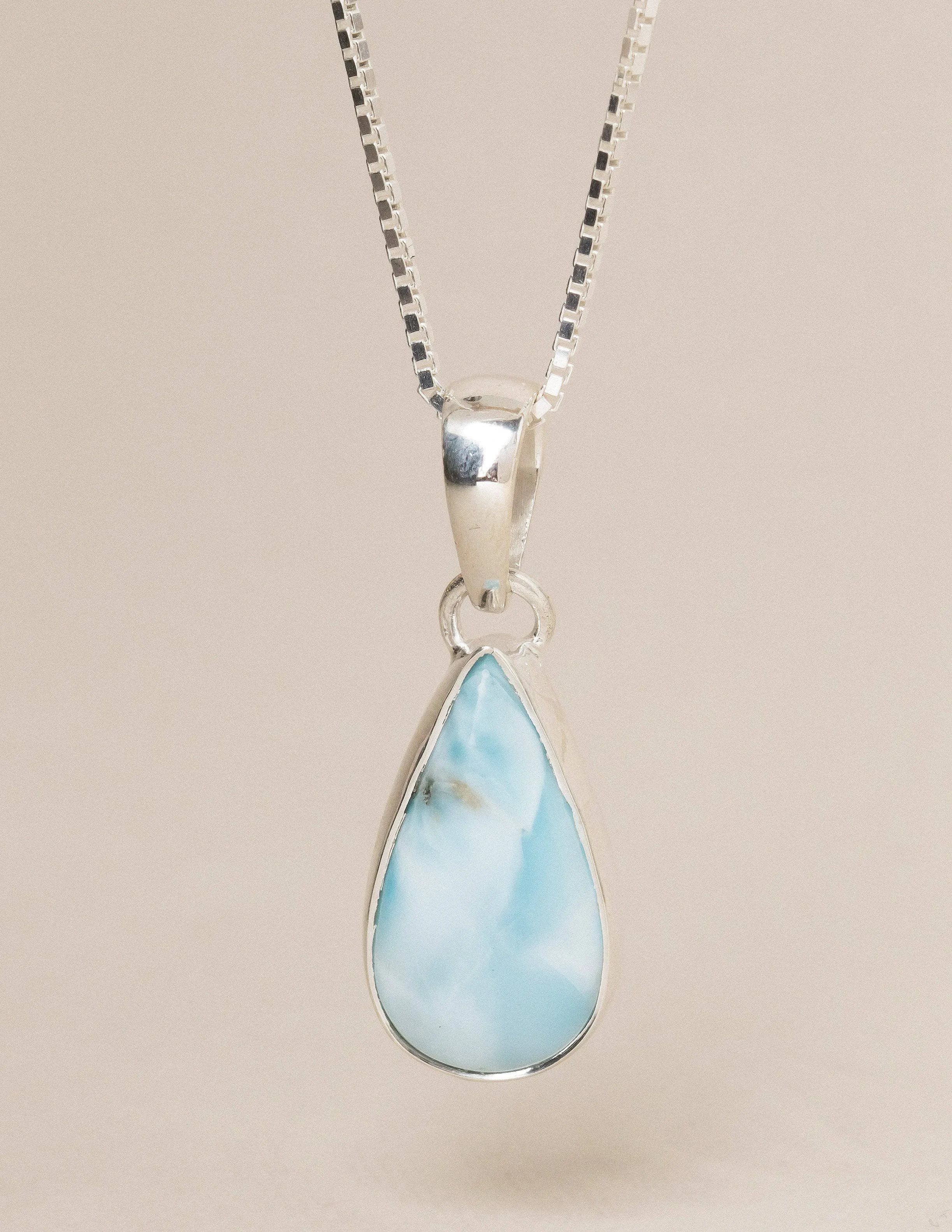 Larimar Teardrop Pendant