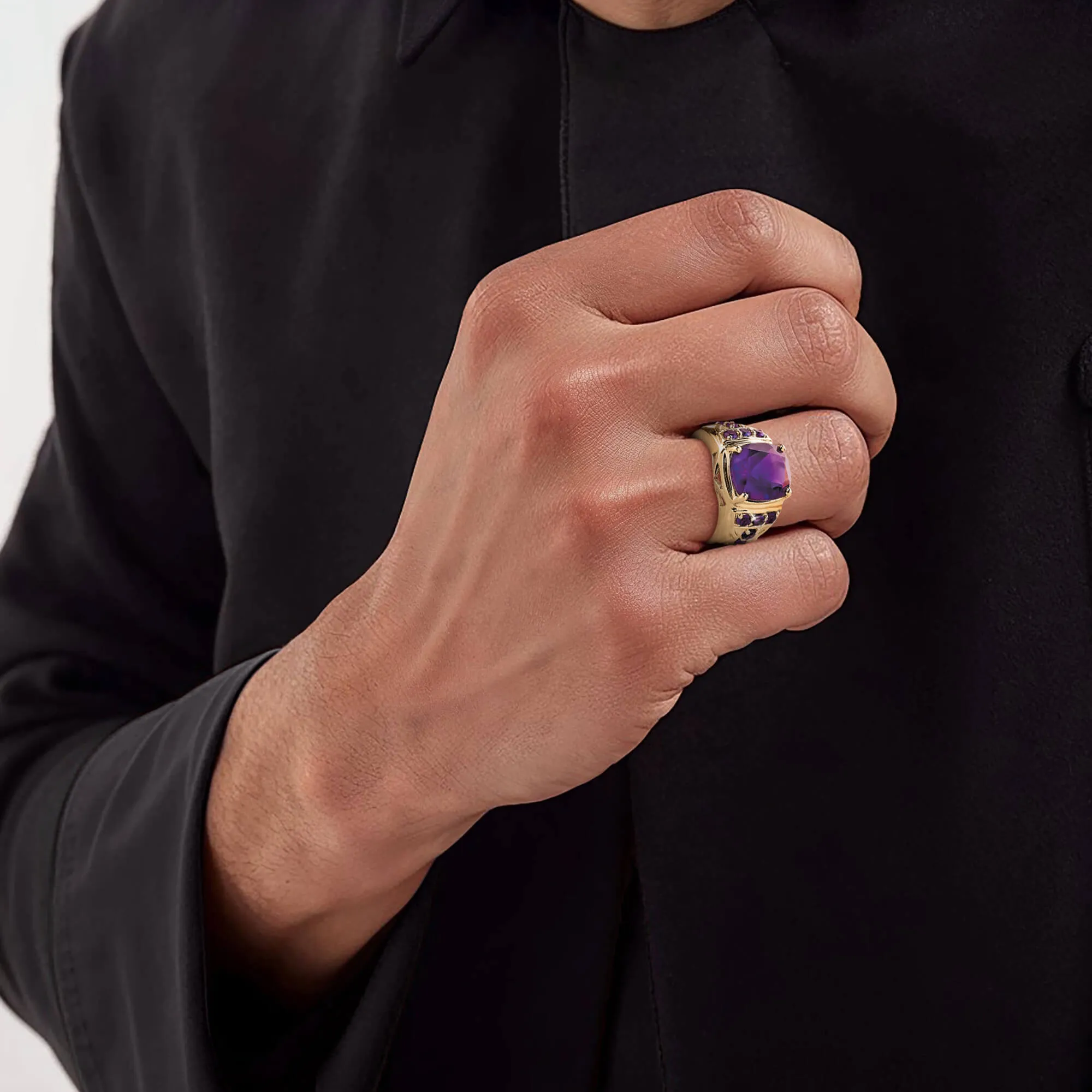 Majestic Amethyst Men's Ring