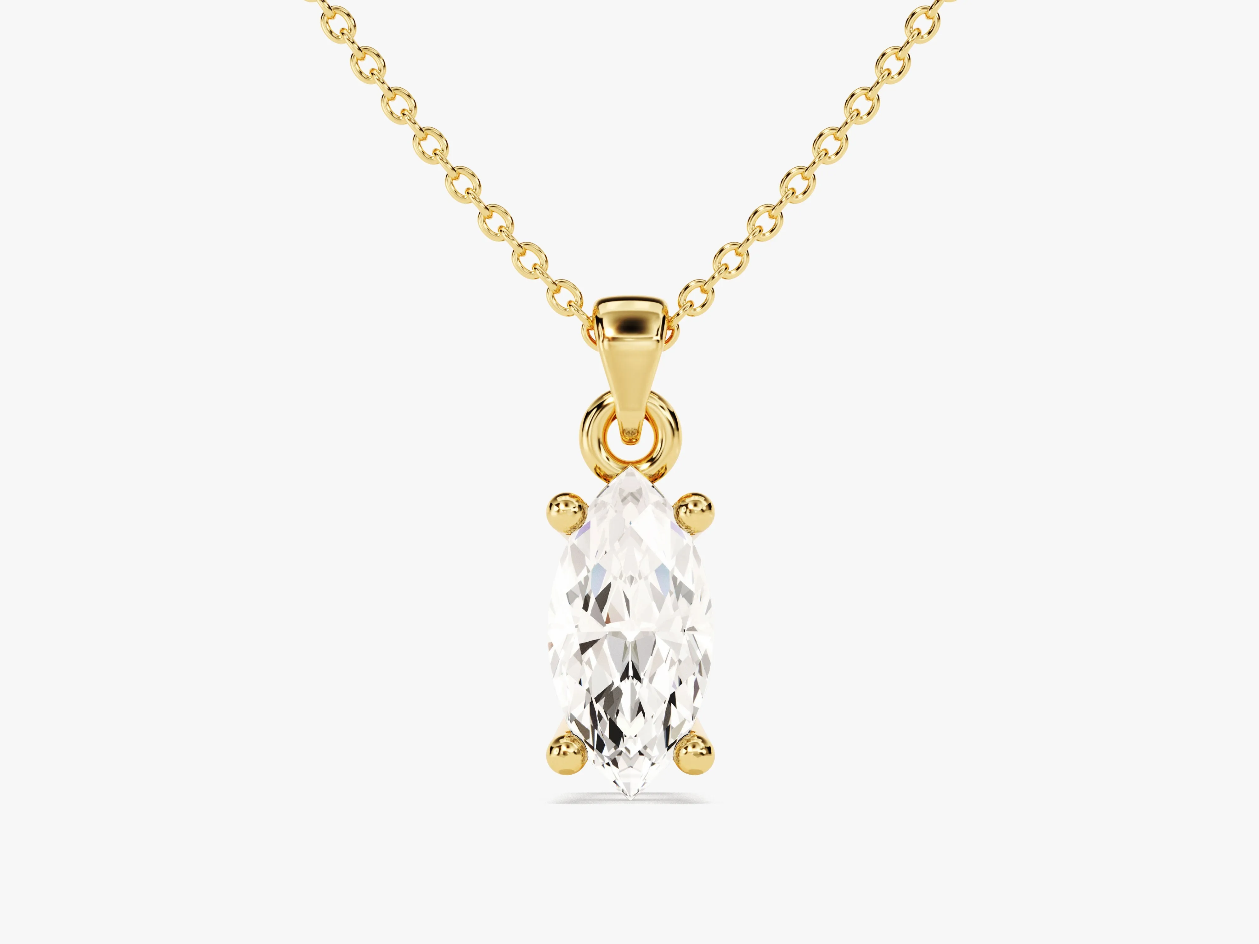 Marquise Cut Moissanite Solitaire Pendant (0.50 CT)