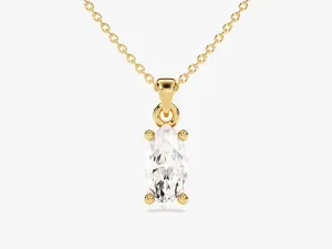 Marquise Cut Moissanite Solitaire Pendant (0.50 CT)