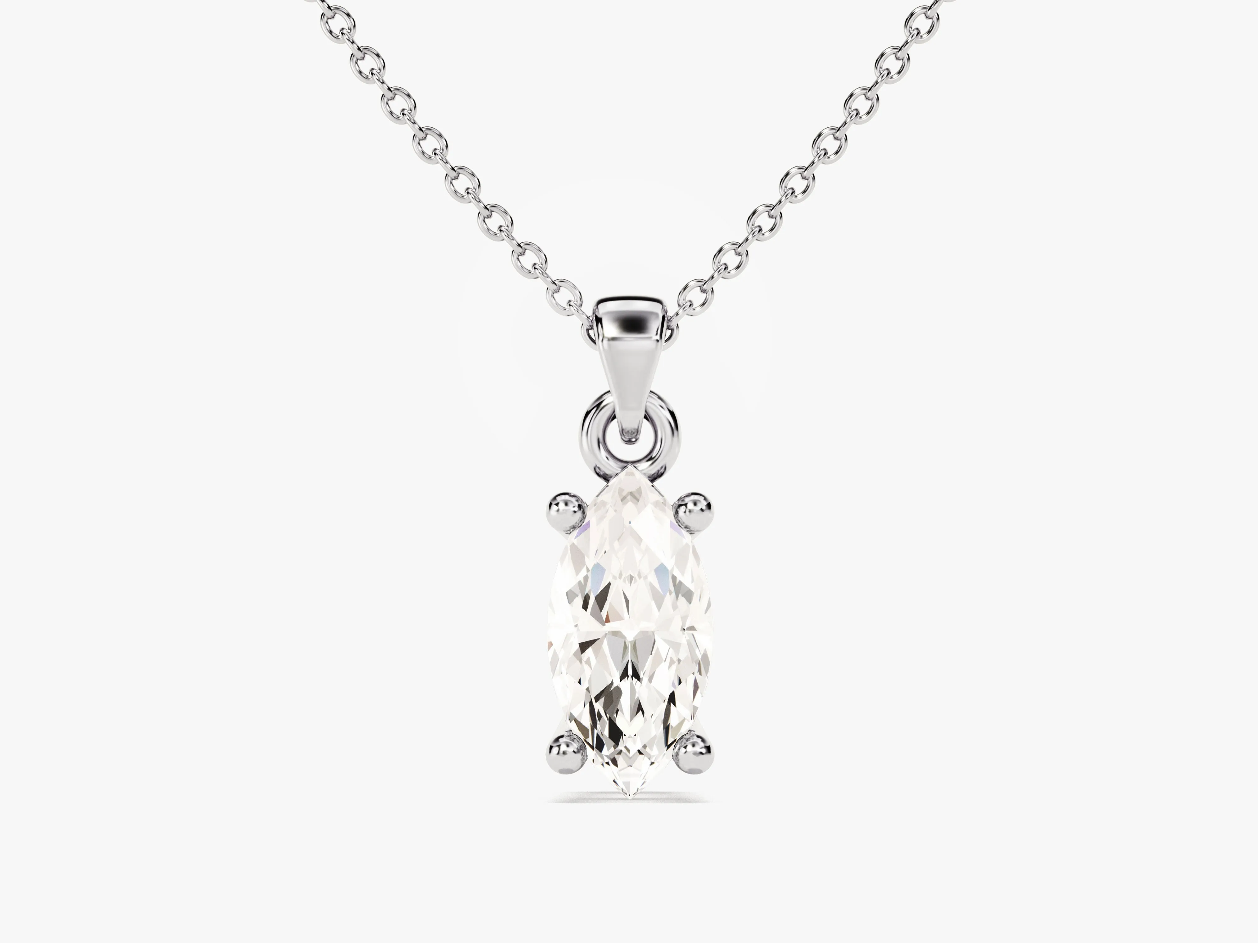 Marquise Cut Moissanite Solitaire Pendant (0.50 CT)