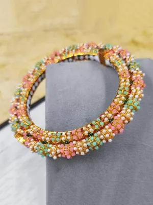 Multi Color Mini Bead Pasted Traditional Kada