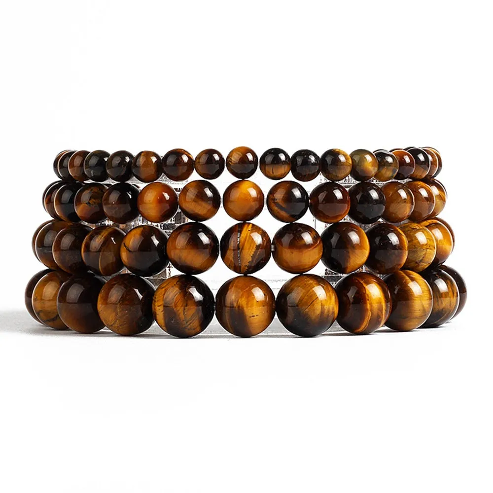 Natural Stone Bracelet Fashion Tiger Eyes Men Minimalist Beaded