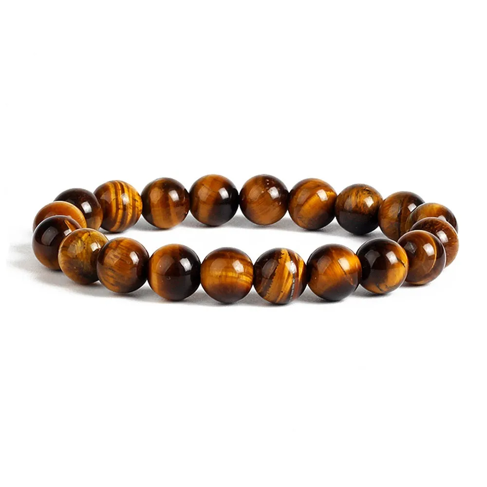 Natural Stone Bracelet Fashion Tiger Eyes Men Minimalist Beaded