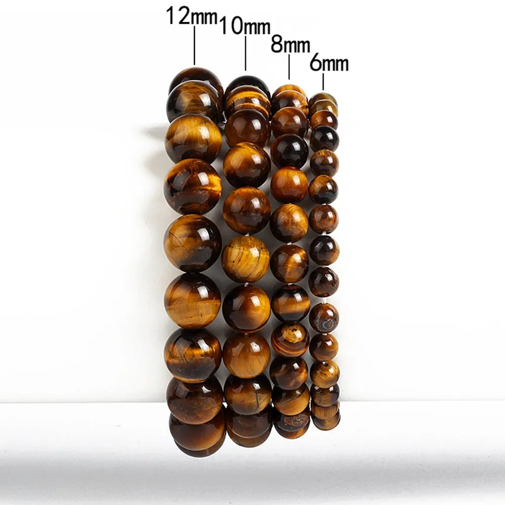 Natural Stone Bracelet Fashion Tiger Eyes Men Minimalist Beaded