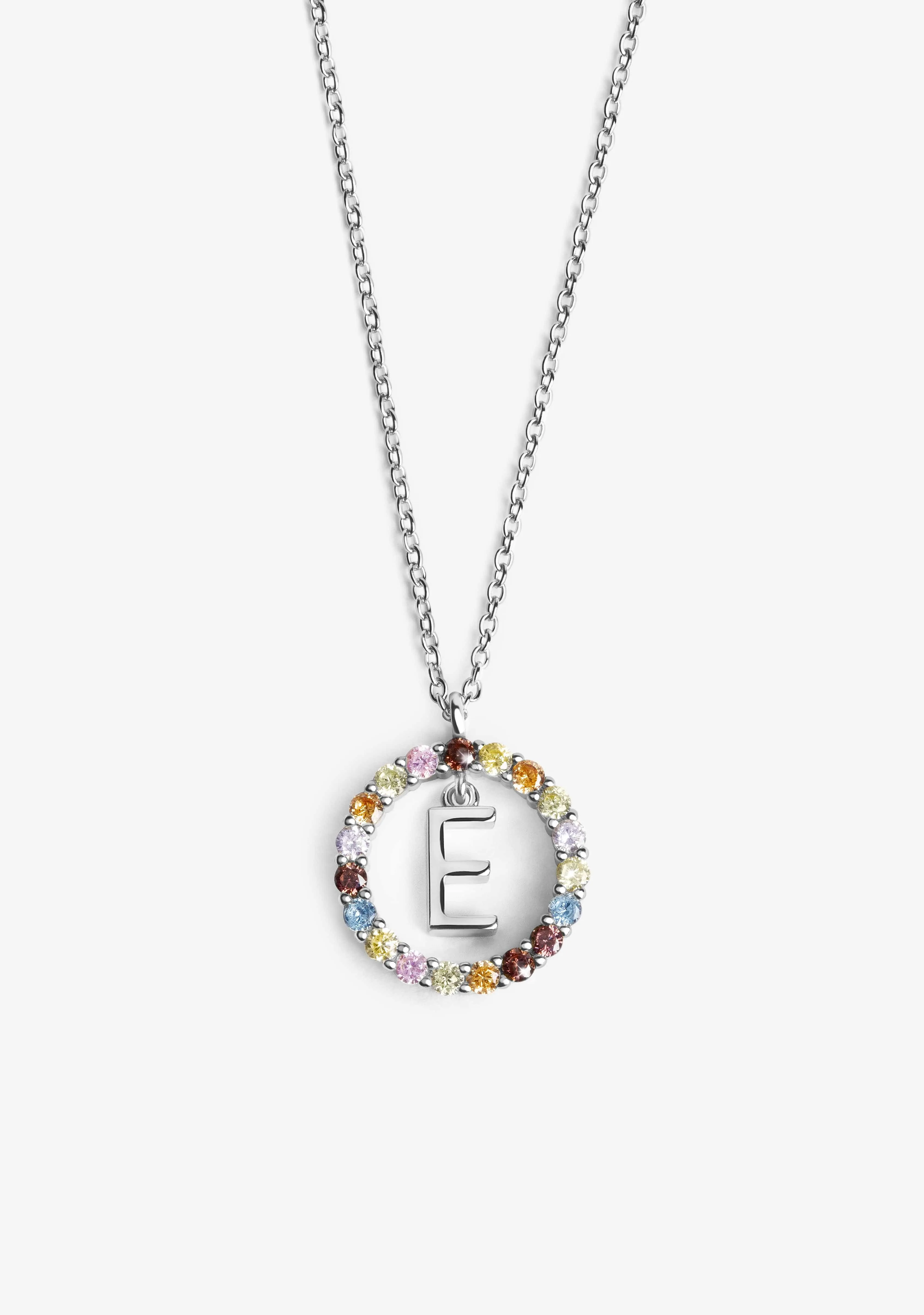 Necklace Iniziale Letter E Silver