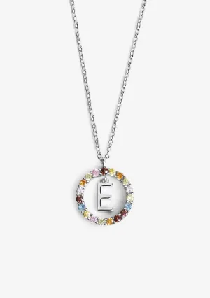 Necklace Iniziale Letter E Silver