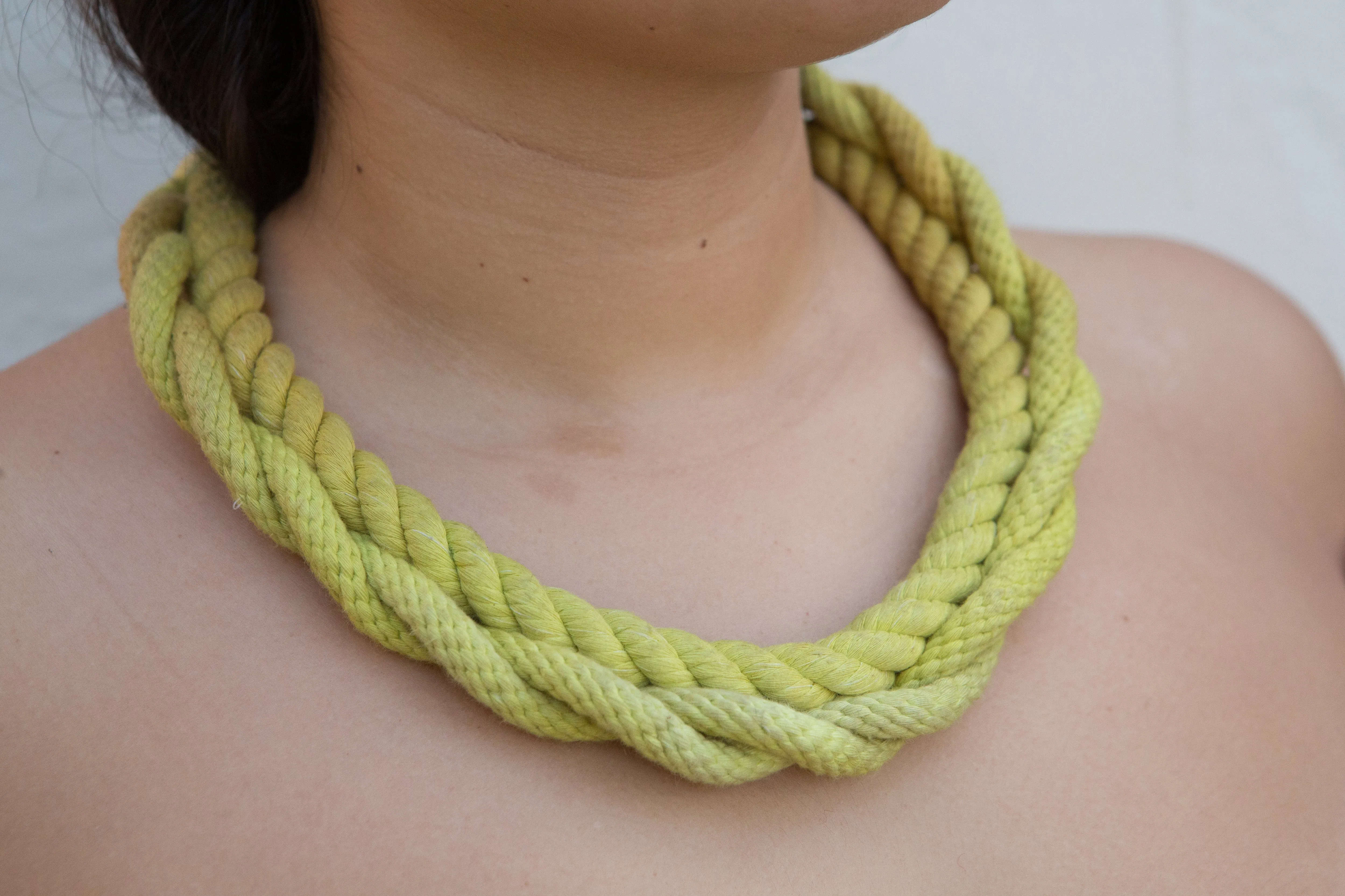 Neon Zinn Twist Rope Necklace