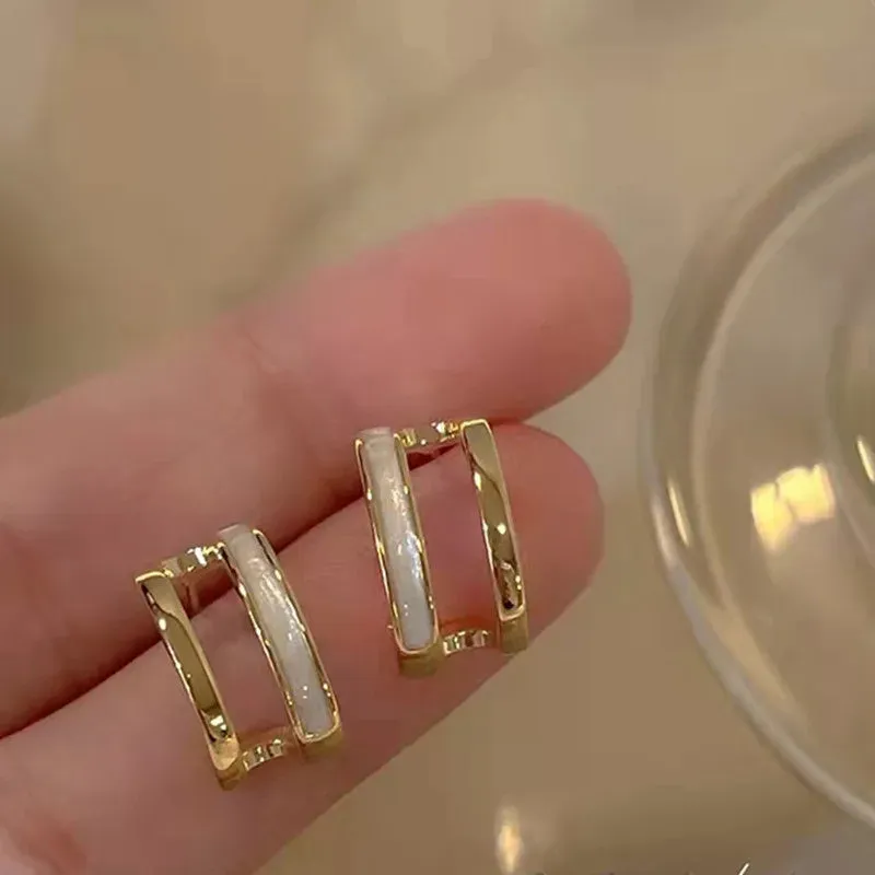 New Design Irregular U-Shaped Dainty Golden Fashion Unusual Accessory 2024 Earring