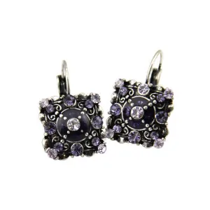 New Fashion Women Accessories Vintage Square Shaped Crystal Rhinestones Cute Drop Earrings Best Friends Gift