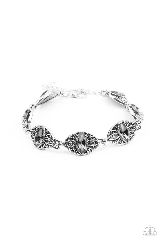 Paparazzi Bracelet ~ Crown Privilege - Silver