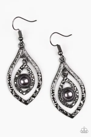 Paparazzi Earring ~ Breaking Glass Ceilings - Black