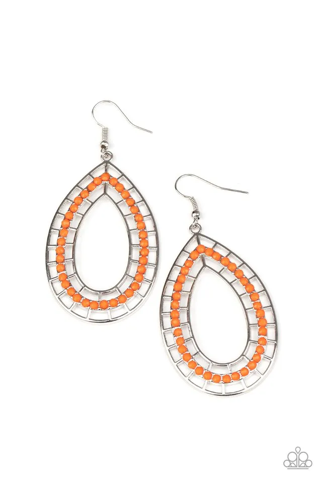 Paparazzi Earring ~ Fruity Fiesta - Orange