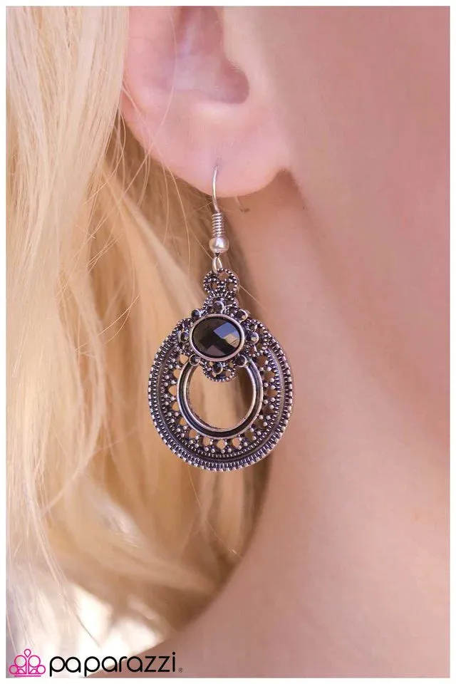 Paparazzi Earring ~ Once Upon a Time... - Black