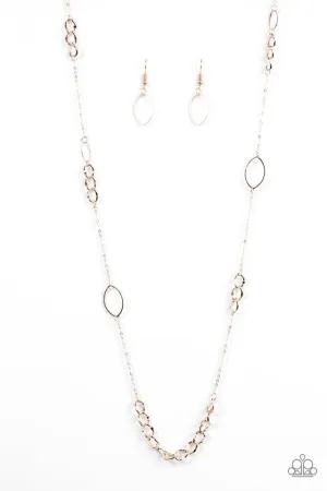 Paparazzi Necklace ~ Metro Minimalist - Rose Gold