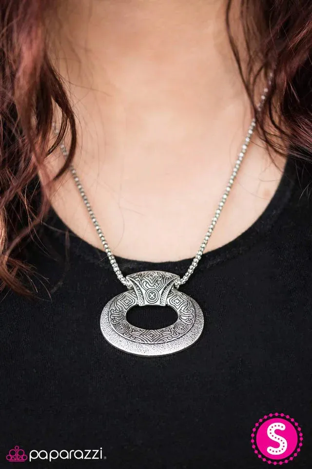 Paparazzi Necklace ~ Running Of The Bulls - Silver