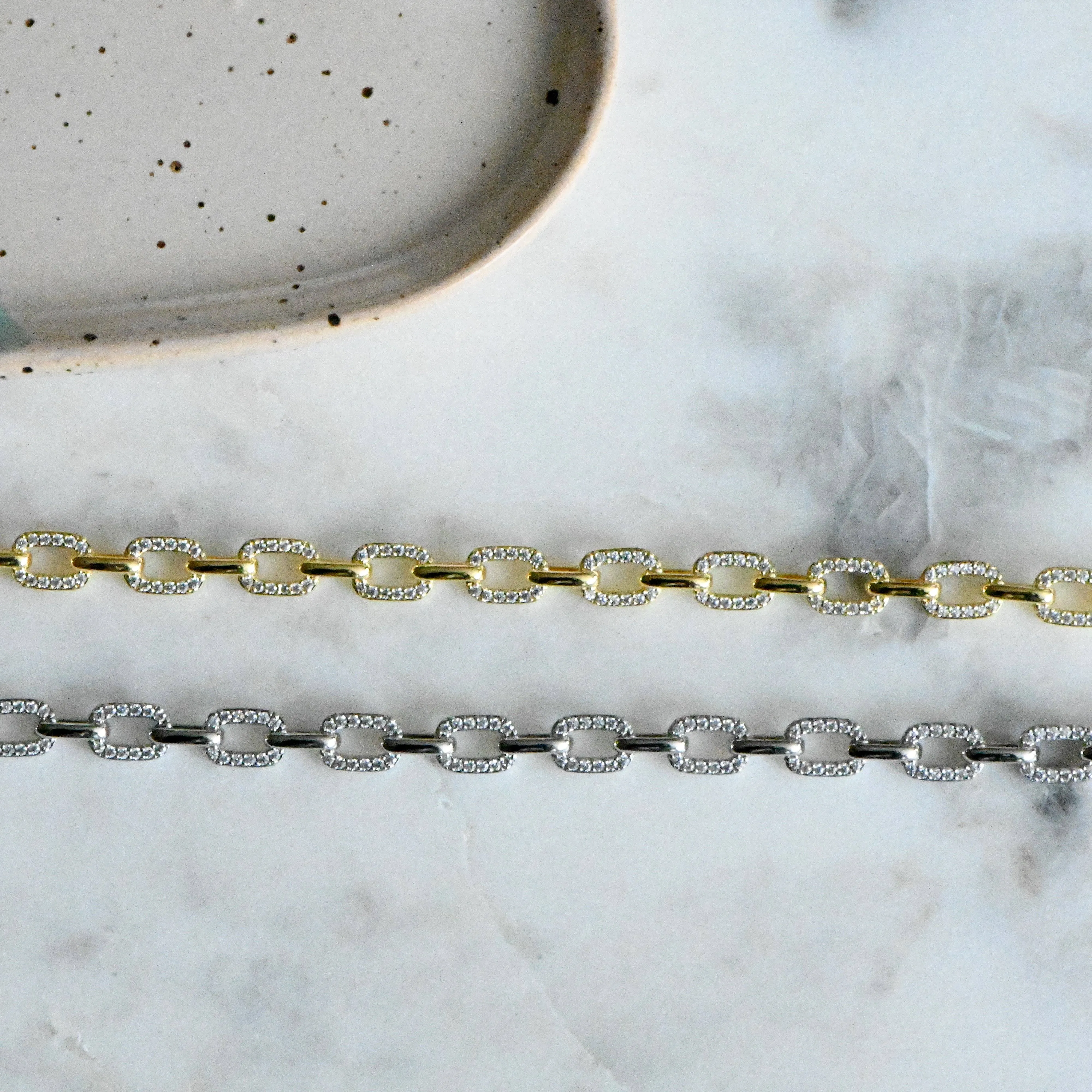 Pave Chain Link Bracelet