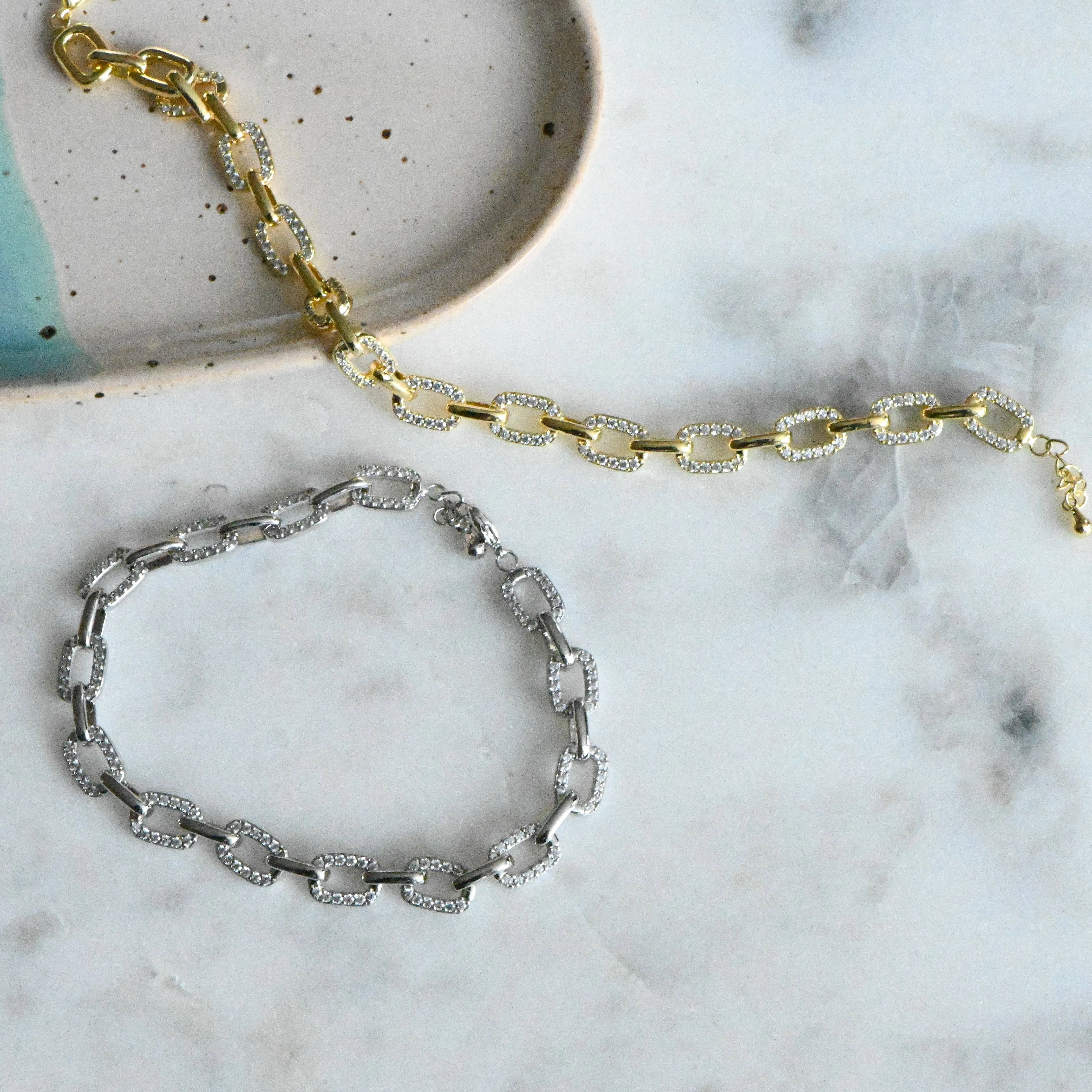 Pave Chain Link Bracelet