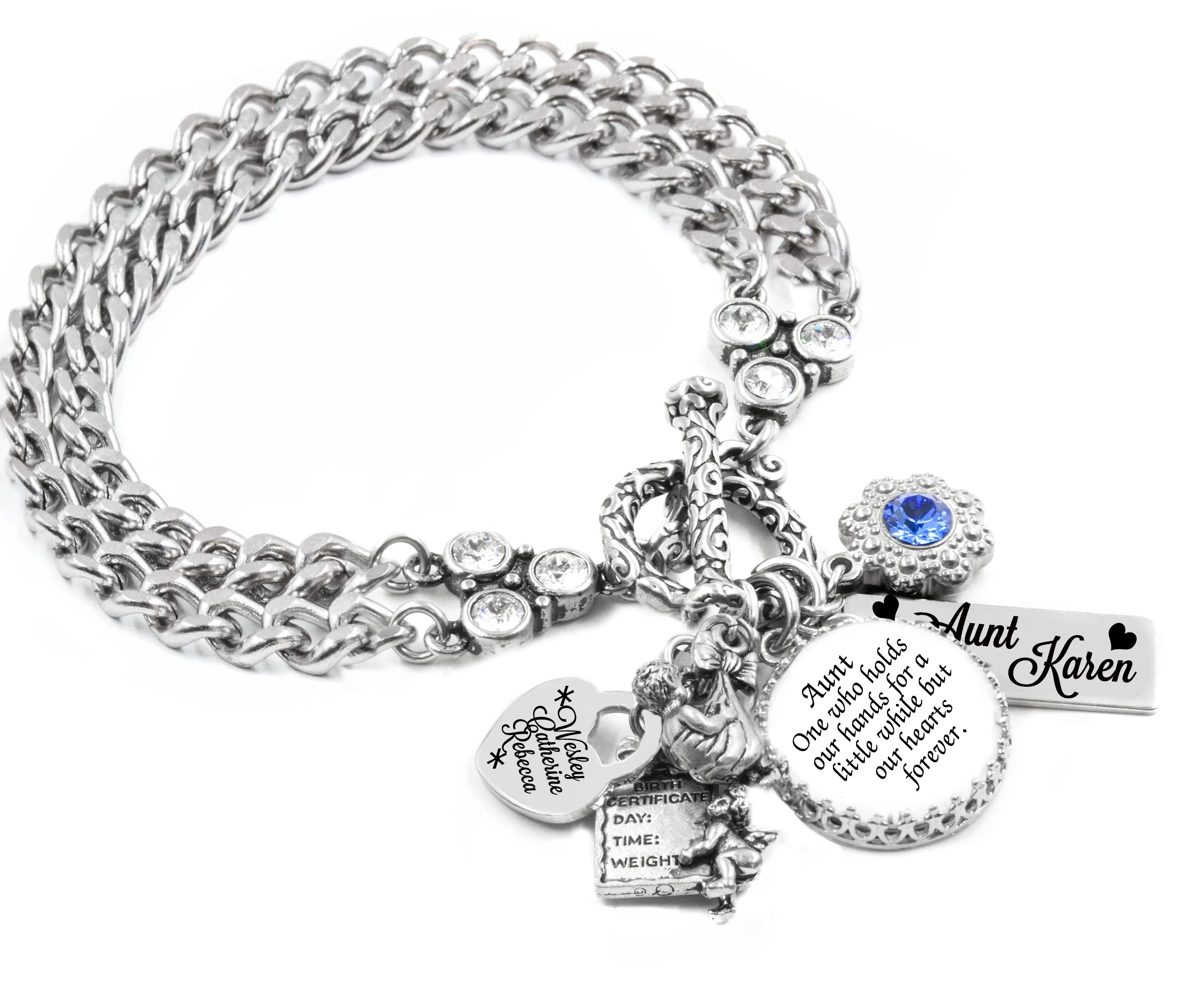 Personalized Aunt Bracelet